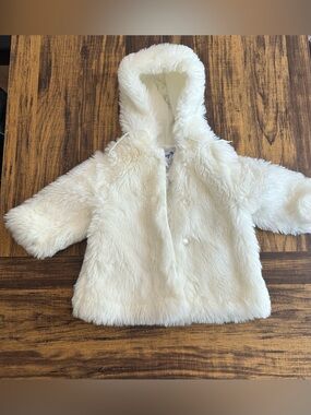 18 month baby girl’s vintage faux fur coat